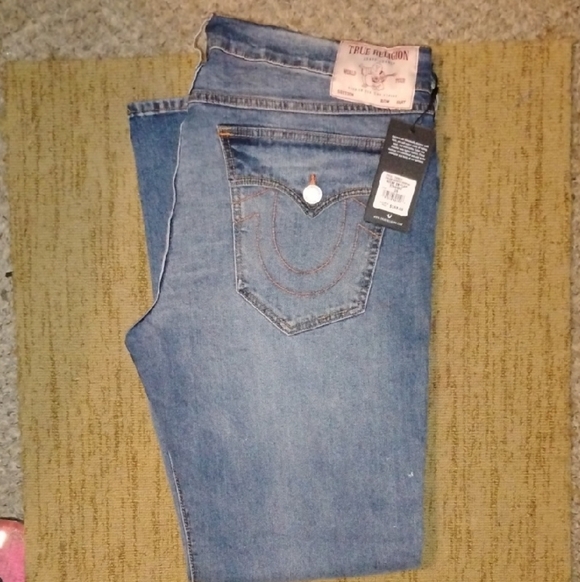 True Religion Men's Blue Straight Jeans